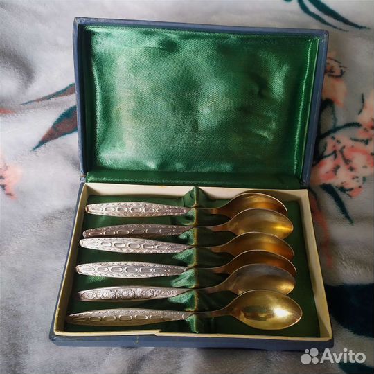 Набор чайных ложек СССР, мельхиор