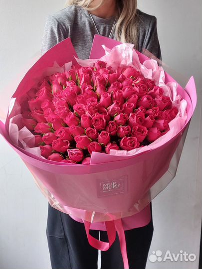 101 Роза Букет Роз Цветы Доставка Воронеж Розы