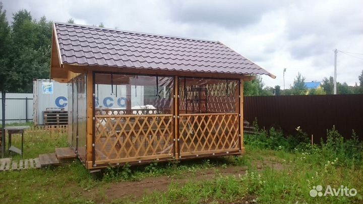 Гибкие окна для беседки