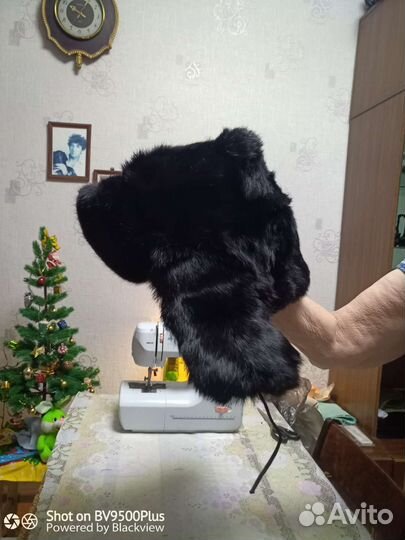 Шапка ушанка из кролика