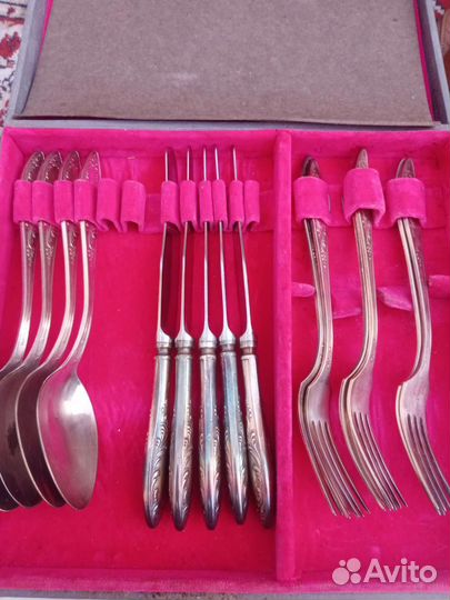 Набор столовых приборов мельхиор СССР