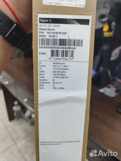 Новый Ноутбук acer Intel i3/8/512gb IPS