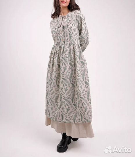 Платье бохо льняное