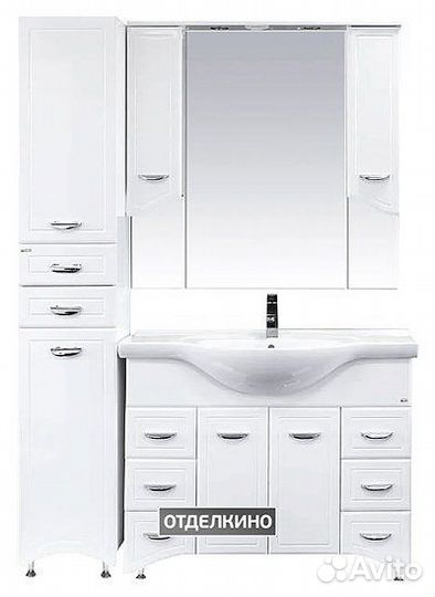 Тумба с раковиной Misty Дрея 105 6 ящиков