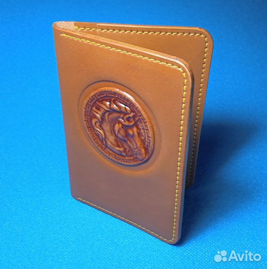 Обложка для документов натуральная кожа