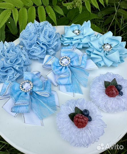 Школьные заколки и бантики для волос