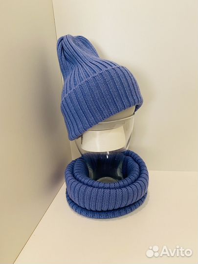 Шапка вязаная, снуд