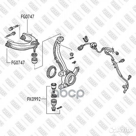 Опора шаровая honda accord 02-08 пер.нижн. fk0992