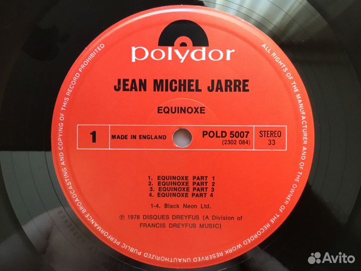 Jean Michel Jarre (Equinoxes) 1978;EX+;Original UK