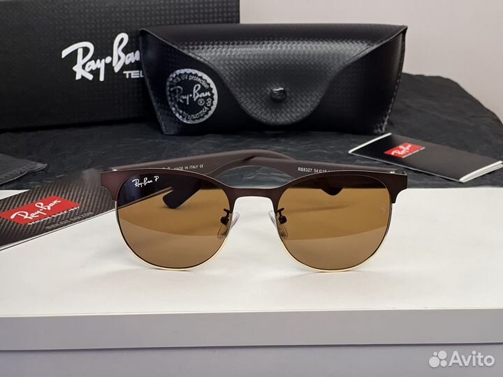 Солнцезащитные очки Rayban rb8327 корич комплект