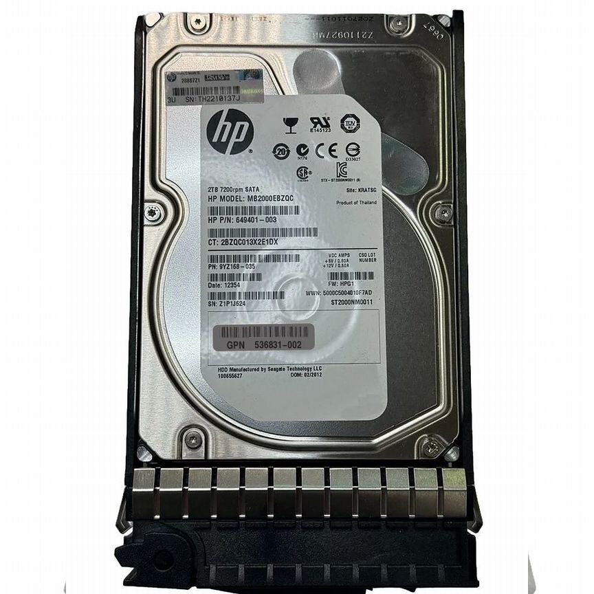 [MB2000EBZQC] Жесткий Диск Hp 2tb Sata2 3,5" Hdd Mb2000ebzqc