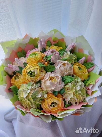 Зефирные букеты.Букет на 1 сентября