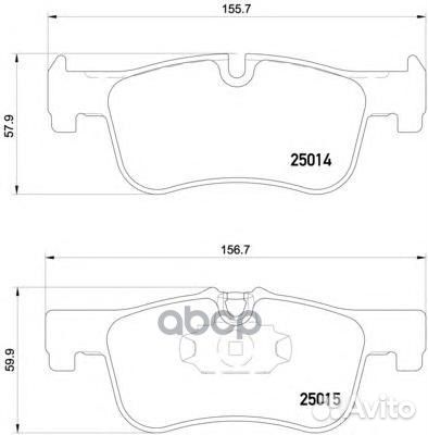 Тормозная колодка дисковая P06078 Brembo