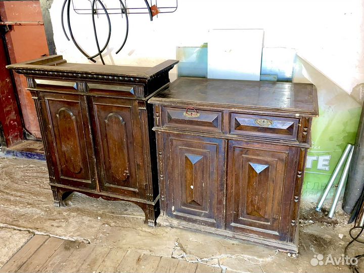 Старинный антикварный буфет СССР винтаж