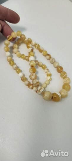 Янтарные бусы натуральные