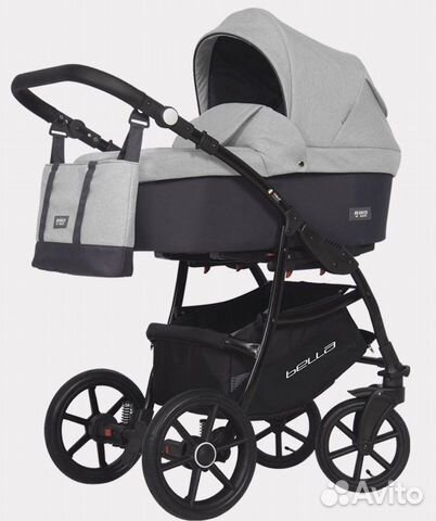 Детские коляски 2 в 1 Riko Basic Bella серый-г