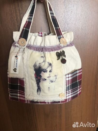 Милая текстильная сумка сумочка