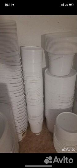 Ведра пластиковые много