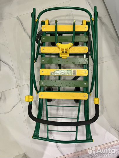 Складные санки с ручкой Nika с чехлом