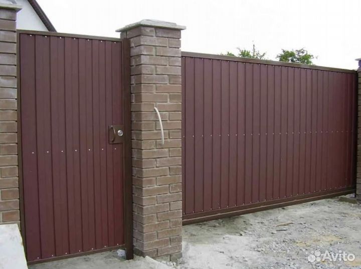 Откатные ворота качественно прочные