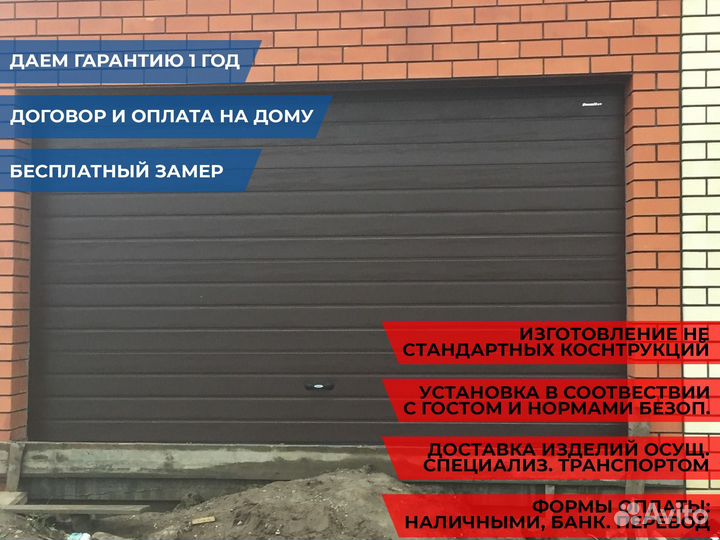 Автоматические секционные гаражные ворота