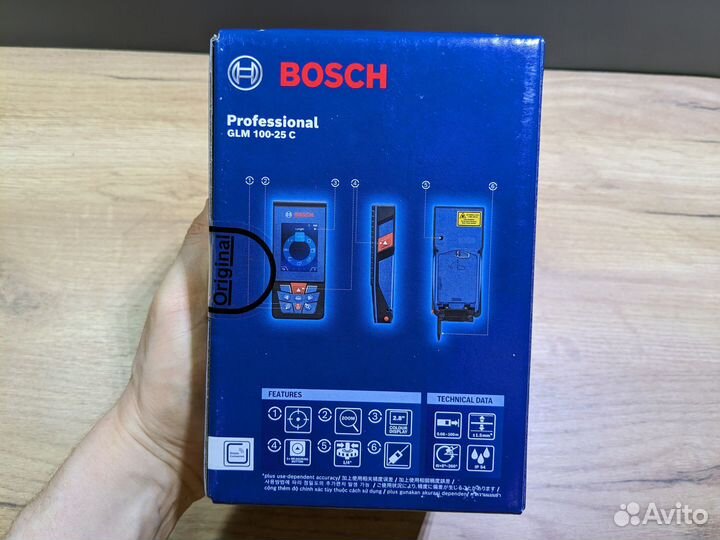 Лазерный дальномер Bosch GLM 100-25 C