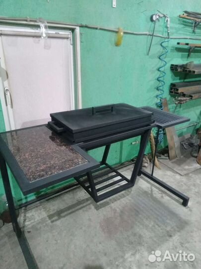 Мангал с натуральным камнем