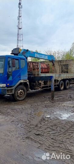 Аренда и услуги манипулятора, стрела 7.5 т, 22 м, борт 10 т, 8 м