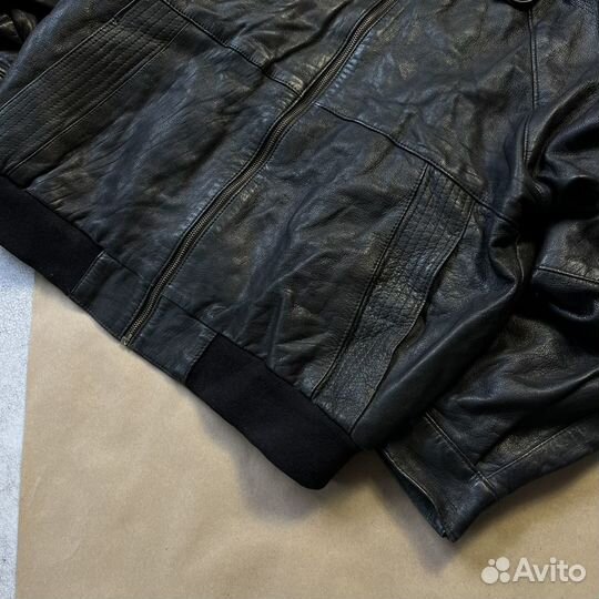 Vintage Pilot Leather Bomber Jacket Schott Type