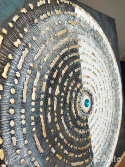 Инь ян картина текстурная 40*40