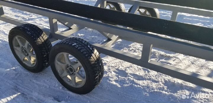 Портовая телега прицеп для катера лодки и яхты НДС