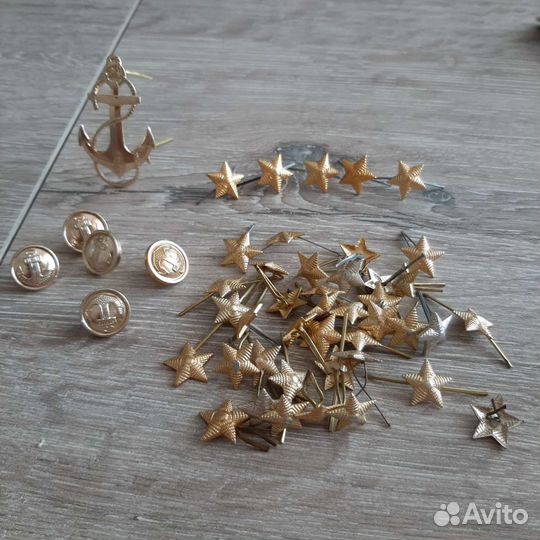 Пуговицы, звезды, якорь