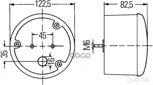 Фонарь стоп+габарит 2TA964169067 hella
