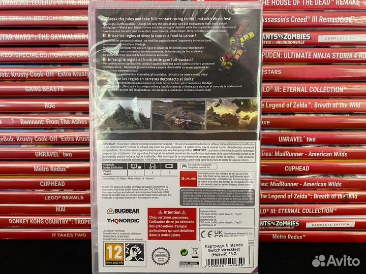 Nintendo Switch Wreckfest (Новый)