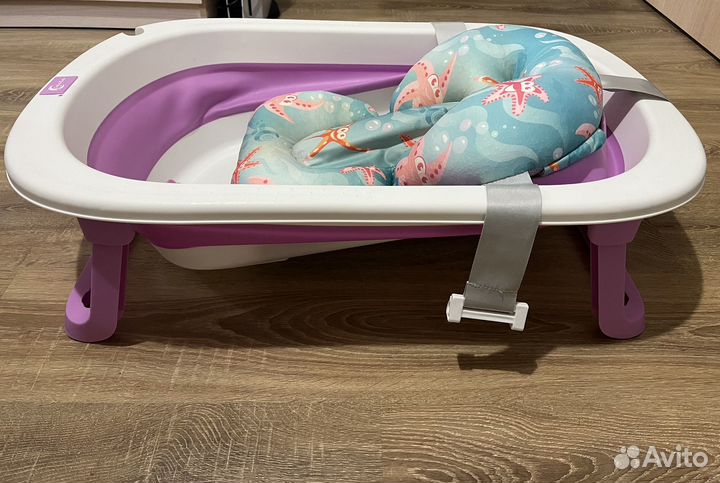 Ванночка для купания складная с матрасиком