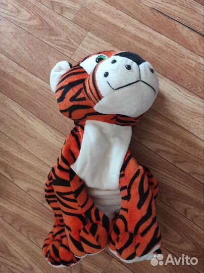 Мягкая игрушка тигренок с кармашком