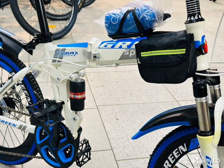 Велосипед складная рама 24R 2023г (бело-синий)