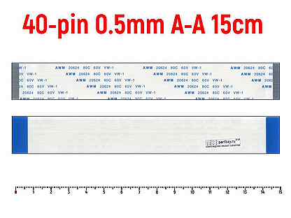 Шлейф FFC 40-pin Шаг 0.5mm Длина 15cm Прямой A-A A