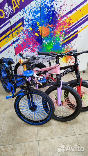 Велосипед WanY диск.тормоз спицы детский 18,20,22