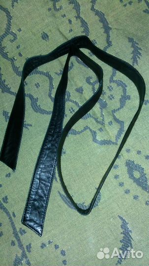 Пояс кожанный черный