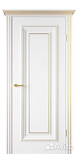Дверь белая с золотом / Корсо