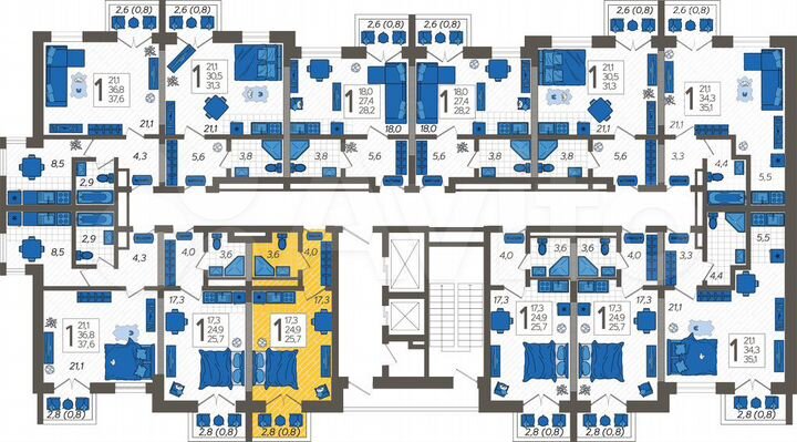 Квартира-студия, 25,7 м², 10/12 эт.