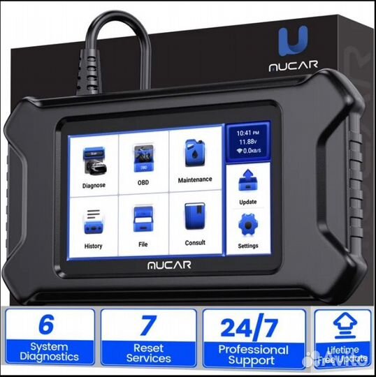 Автосканер Mucar CS6 OBD2 6 систем 7 сбросов