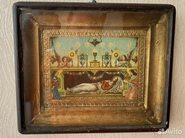 Старинная икона успение пресвятой богородицы