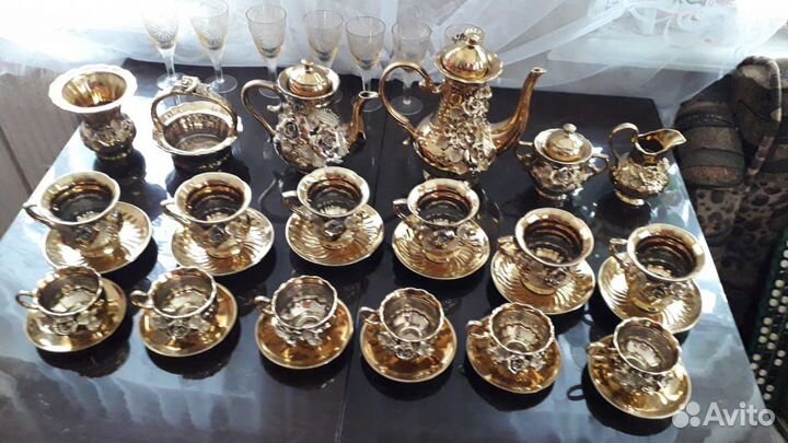 Сервиз пастух золотая роза Мадонна