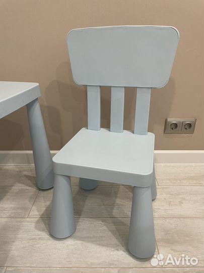 Детский стол и стул IKEA маммут