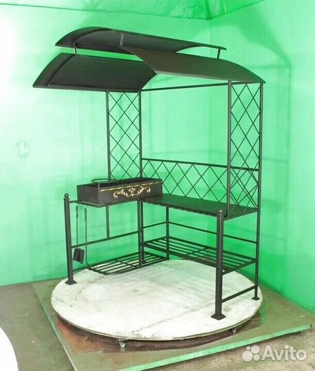 Мангал с печкой под казан