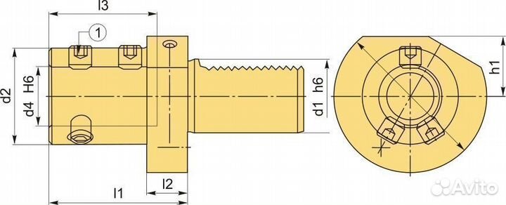 Держатель инструмента VDI E1-30x20