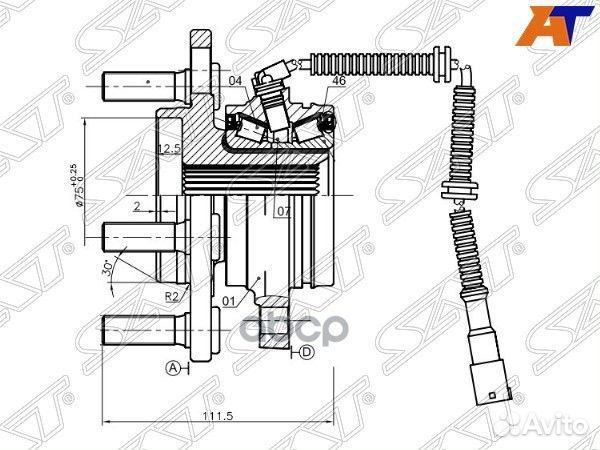 Ступичный узел перед ssang yong kyron 05/rexton