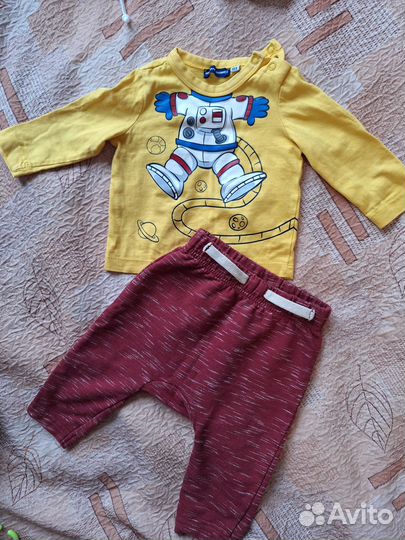 Фирменная одежда для мальчика р56-62 0-3мес